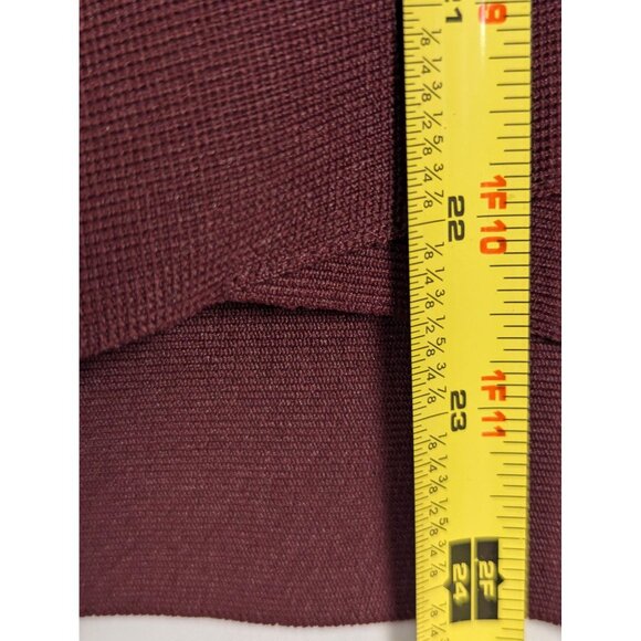 Haute Monde 2XL Burgundy Bandage Skirt Pencil Stretchy - Picture 5 of 7